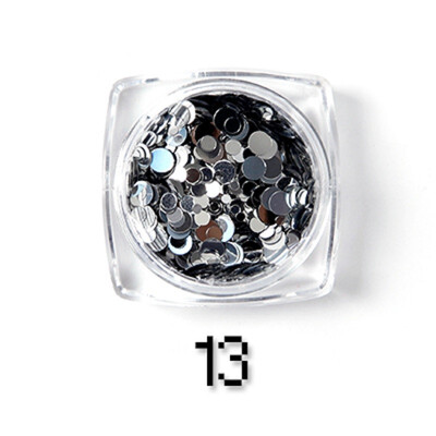 

Rosalind 1 box Nail Art Glitter Decoration Paillette Mixed Mini Round Shining Manicure