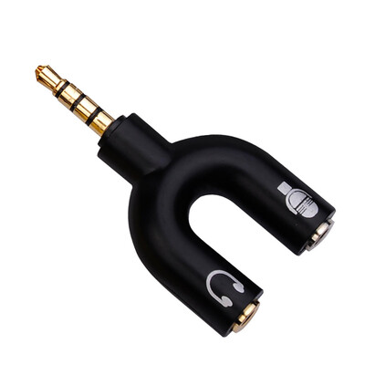 

New Headset Microphone 35mm Headphone Jack Audio Adapter