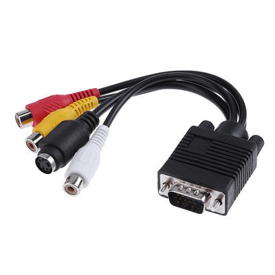 

VGA to -Video 3RCA Male to Female TV AV Out Converter Cable Adapter for PC