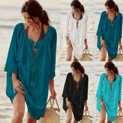 

Sexy Women Lace Crochet Bikini Cover Up Swimwear Bathing Suit Summer Beach Dress