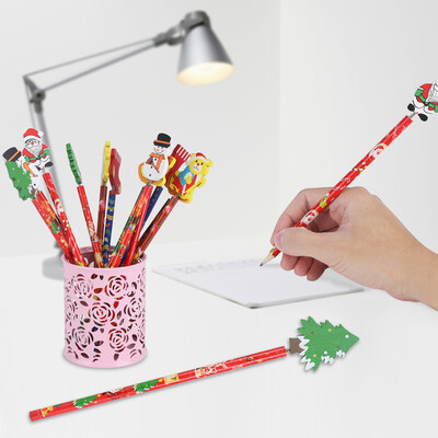 

Christmas Pencils12Pcs Christmas Wood Pencils Snowman Santa Claus Cartoon Kids Xmas GiftsKids Pencils