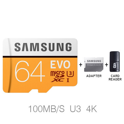 

SAMSUNG New Micro SD Memory Card EVO 128GB 64GB 32GB 95MBs 100MBs C10 SDHC SDXC U1 U3 TF Card 64 G 32 G Cards 100 Original