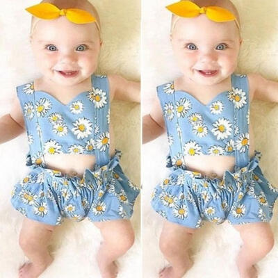 

New Dress Princess 0-24M Kids Baby Newborn Infant Girls Sleeveless Romper Floral Straps Backless Sunflower Jumpsuit Bodysuit P