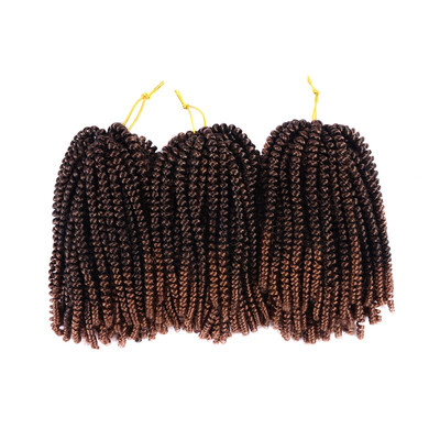 

3 Pack Spring Twist Ombre Colors Fluffy Soft Jamaican Bounce Crochet Braids Kanekalon Synthetic Braiding Kinky Curl Hair Extension