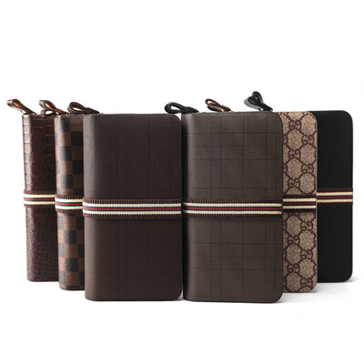 

Wallet large capacity clutch bag mens canvas art long wallet zipper