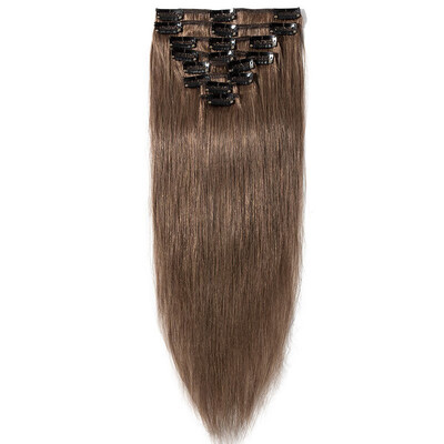 

100 Real Human Hair Clip in Human Hair Extensions Full Head Hair Extensions Remy Human Hair Silky Straight 8 Pieces