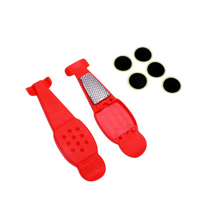 

3 in 1 Bike Tire Repair Tool Kits Bicycle Tire Stick File Patching Rubber Fish Shape MTB Mountain Tyre Iron Spoon Grater
