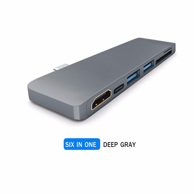 

USB-C Aluminum 4K USB C Hub HDMI Type C Hub 30 Splitter Adapter TF Micro SD Card Reader for imac for Macbook pro 2015 2016