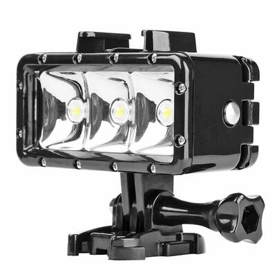 

40m Waterproof 3LED Diving Fill Light 300LM Flashlight for Gopro Hero 7 6 5