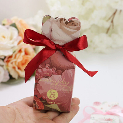 

FUNNYBUNNY Wedding Party Favor Boxes Flamingo Multidimensional Candy Gift Boxes Bonbonniere with Ribbon for Party Decorations