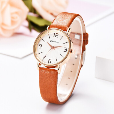 

RM Simple And Stylish Casual Multi-Color Dial Leather Strap Ladies Quartz Watch