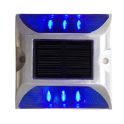 

Solar Deck Lights 6-LED Driveway Light Aluminum Waterproof Outdoor Path Road Stairs Step Ground Lamp for Pathway Garden Patio Yard