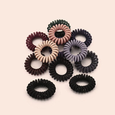 

Nika NIKA high elastic does not hurt hair telephone line hair ring hair rope Korean version of the matte scalp leather case mixed color 10 color 12 roots