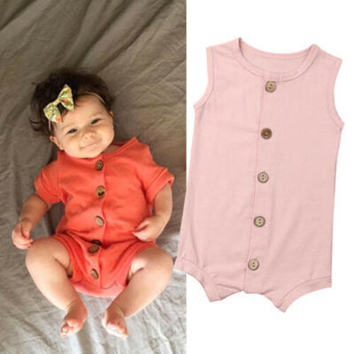 

US Fashion Newborn Baby Girl Boy Cotton Romper Jumpsuit Bodysuit Outfits Clothes