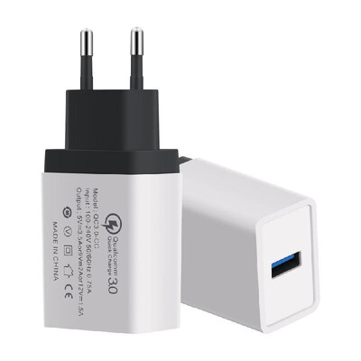 

Portable Travel Home Universal Wall Charger QC30 Quick Charge Fast Charging USEU Plug USB Charger Adapter for Smartphones Tablet