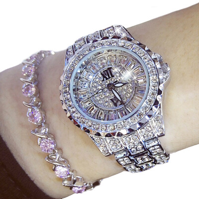 

Womens Top Brand Luxury Luminous Pave Fashion Bracelet Watch