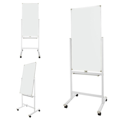 

Ktaxon 48x24-inch 62 FT Heighten Dry Erase Board Reversible Double Sided Magnetic Whiteboard 360° Rolling Stand 4 Wheels