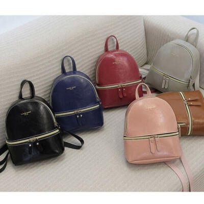 

US Women Girl Mini Faux Leather Backpack Rucksack School Bag Travel Handbag