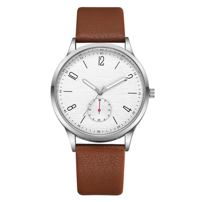

Monocular watch Korean retro casual trend alloy quartz watch quality PU belt business mens watch