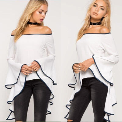 

Fashion Women&39s Ladies Summer Long Sleeve Shirt Loose Casual Blouse Tops T-Shirt