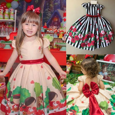 

US Newborn Baby Girls Floral Party Pageant Princess Wedding Gown Tutu Porm Dress