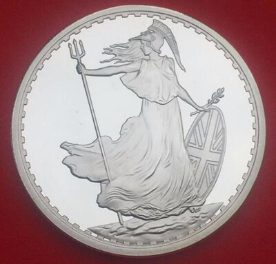 

40MM Britania UK Silver Plated Souvenir Coin Medal