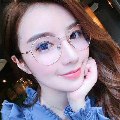 

New pearl wheat ear anti-blue eyeglasses womens non-degree mobile phone computer radiation protection eye flat lens