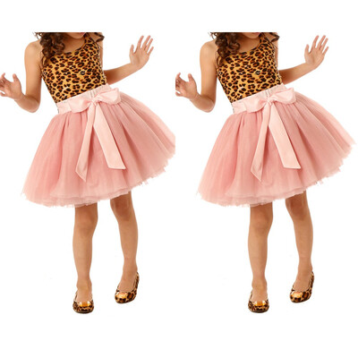 

Princess Kids Baby Girl Leopard Tutu Dress Party Pageant Birthday Dress Sundress