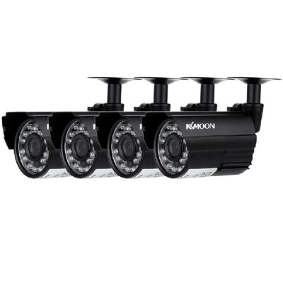 

KKMOON 4pcs CCTV System Outdoor 720P DayNight Security Camera Kit IR Cut US only Cameras