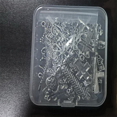 

PH PANDAHALL 1Set 25 Styles Antique Silver Cross Tibetan Style Alloy Pendants For Jewellery Making