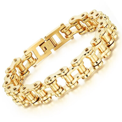 

Bracelet titanium steel mens bracelet rock&roll personalized motorcycle chain