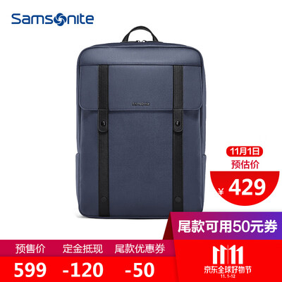

Samsonite shoulder bag Samsonite business computer bag 14-inch lightweight fashion mens backpack business casual computer bag TQ509001 black