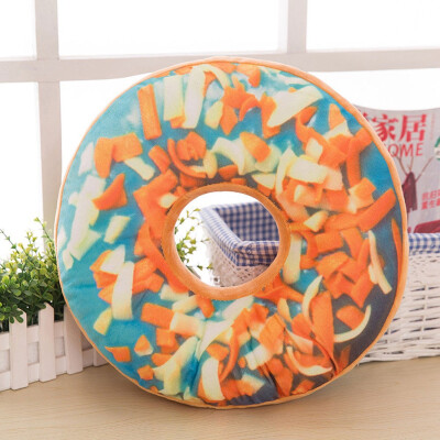 

New Fashion Creative Soft Plush Pillow Stuffed Seat Pad Sweet Donut Foods Cushion Case Toys pillowcase