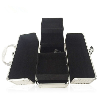 

Aluminum frame ABS plate cosmetic case woman suitcase professional beauty nail box handbag multilayer travel luggage bag Toolbox