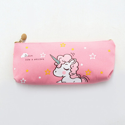 

Cute Japanese Novelty Kawaii Pen Case Stationary Pen Pouch Kids Unicorn Stationery Canvas Brush Bag