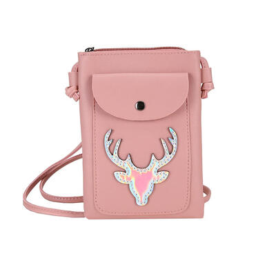 

Laser Deer Shoulder Handbags Women Leather Casual Small Crossbody Phone Bag
