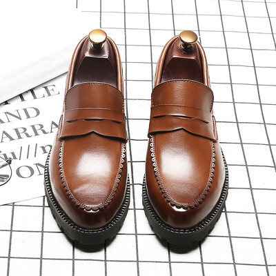 

Autumn Brock carved mens shoes leather England Korean version of a pedal tide shoes black sets of feet mens casual shoes