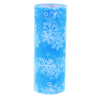 

10 Yards Glitter Snowflake Tulle Roll DIY Crafts Wedding Party Decor