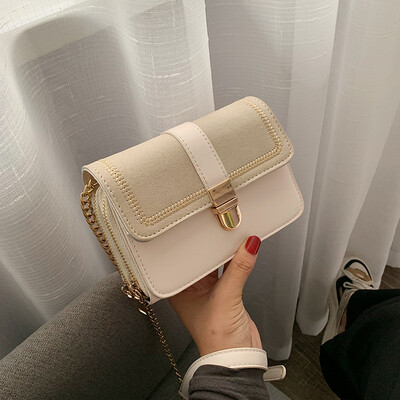 

New matte small bag female 2019 new wave Korean version of the wild single shoulder slung ins fashion chain small square bag