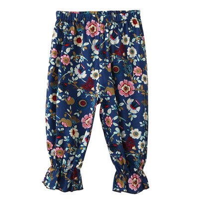 

Summer Kids Lantern Pants Cotton Floral Baby Girls Anti Mosquito Pants