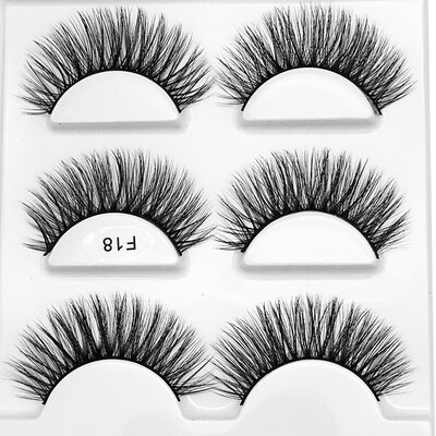 

〖Follure〗Cross Upper Layer 3D Multi-layer 3 Pairs Of Pure Handmade False Eyelashes