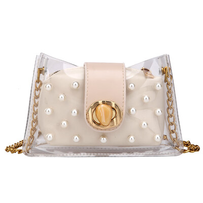 

Summer new wave paint leather shoulder bag Korean version of the wild Messenger bag chain small square bag