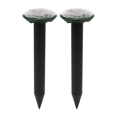 

2pcsset Solar Ultrasonic Vole Snake Pest Mouse Deterrent Chaser Repellent