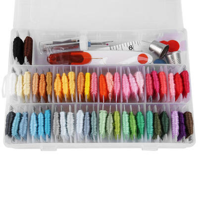 

Greensen 50 Colors Threads with Embroidery Needle Felting DIY Craft Tool Set