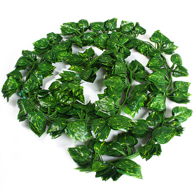

12pcs 2m Artificial Grape Leaf Rattans Simulation Plant Vines Home Decoration