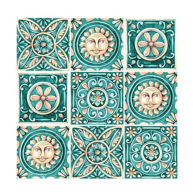 

10pcs PVC Abstract Tiles Sticker Waterproof Removable Wall Decal Home Decor