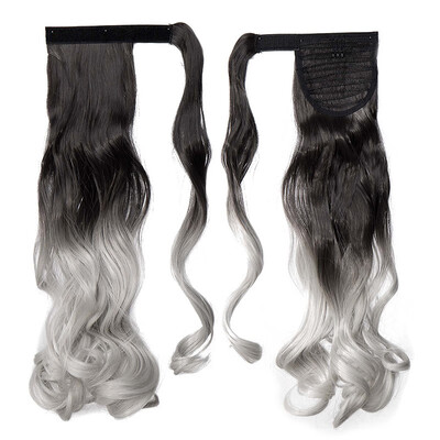 

Long Straight Ponytail Extension Wrap Around Synthetic Hair Extensions One Piece Hairpiece Pony Tail Extension for Women