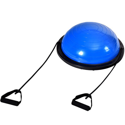 

23" BluePink Yoga Ball Balance Trainer with Pump-Blue