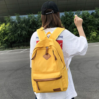 

Tailored Fashion Women Durable Canvas Backpacks Large Capacity Bags Package Shoulder Bags