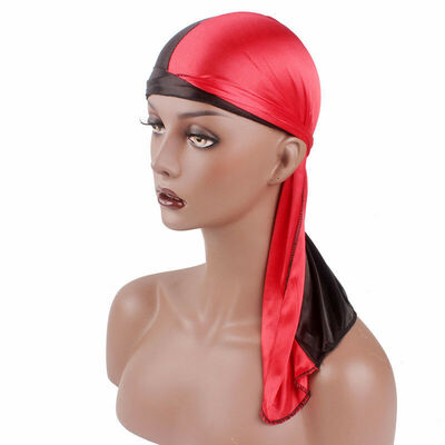 

New Solid Fashion Women Men Silky Durag Head Wrap Cap Summer Bandannas Rag Hat
